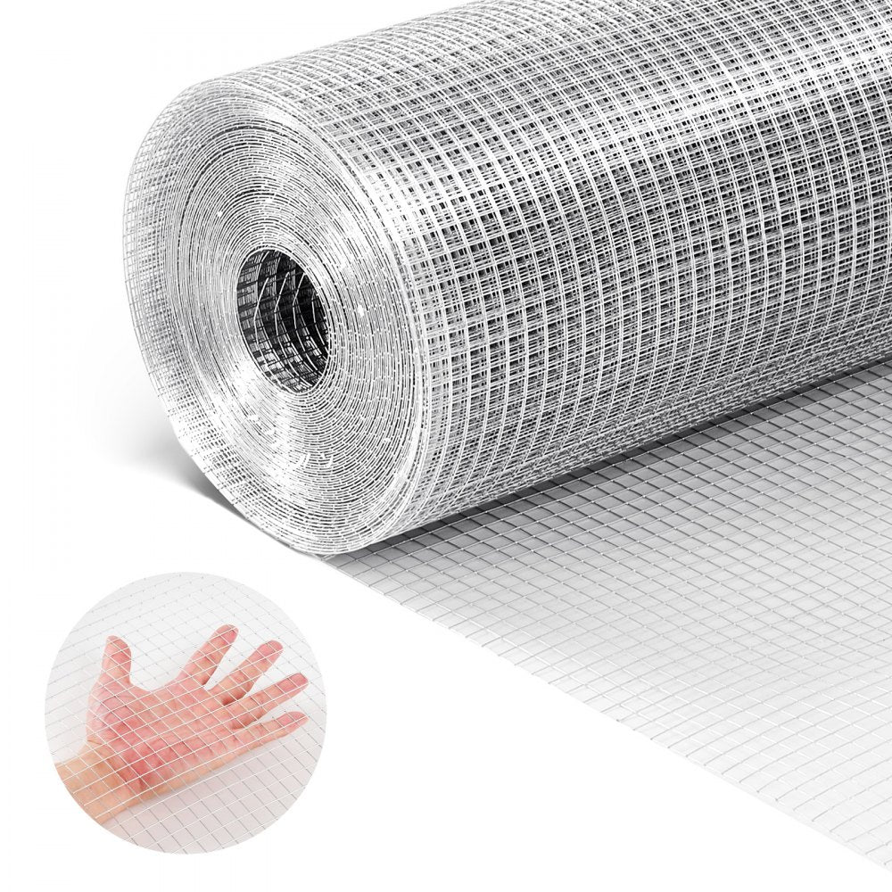 VEVOR Hardware Cloth, 1/2 inch 72 inch x 100 ft 19 Gauge Chicken Wire Fence, Hot-Dip Galvanized After Welding Metal