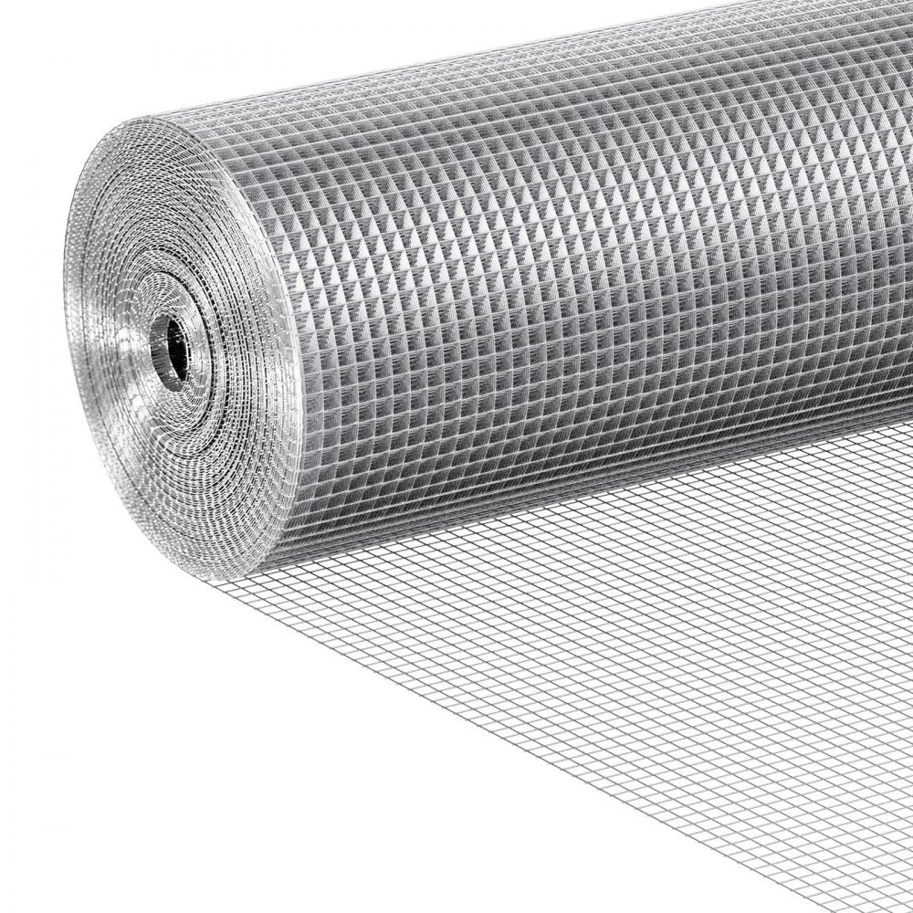 VEVOR Hardware Cloth 1/4 inch 48 inch x 50 ft 23 Gauge Chicken Wire Fence, Hot-Dip Galvanized After Welding Metal Wire