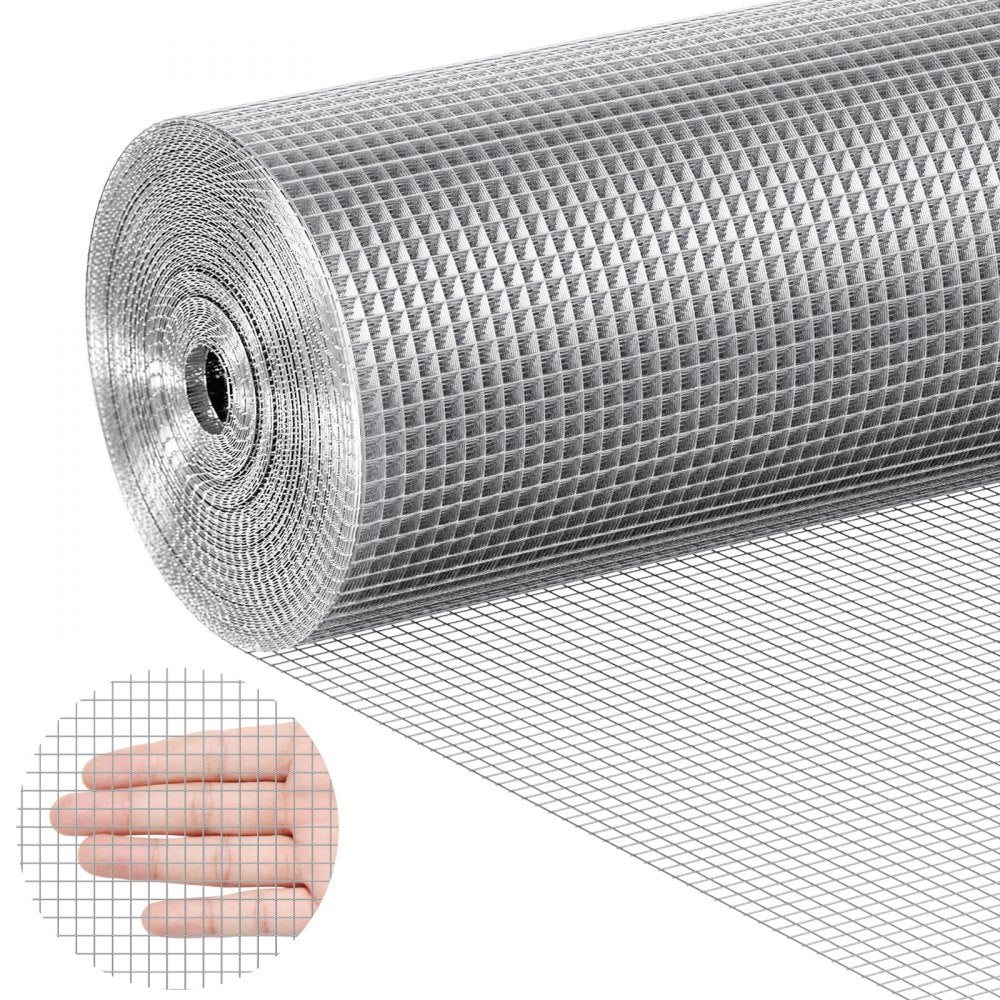 VEVOR Hardware Cloth, 1/4 inch 36in x 100 ft 23 Gauge, Hot Dipped Galvanized Wire Mesh Roll, Chicken Wire Fencing, Wire