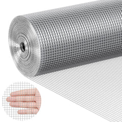 VEVOR Hardware Cloth, 1/4 inch 48in x 50 ft 23 Gauge, Hot Dipped Galvanized Wire Mesh Roll, Chicken Wire Fencing, Wire