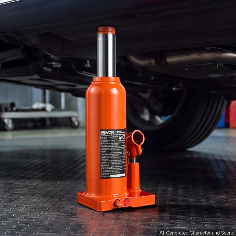 VEVOR Hydraulic Bottle Jack 10 Ton (22046.2 lbs) 9.06"-17.32" Lifting Range, for Heavy-Duty Pickup Truck, Truck, Large