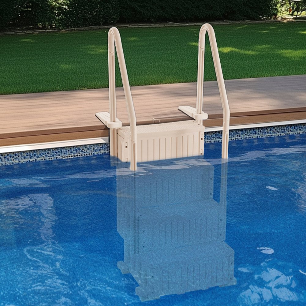 VEVOR Swimming Pool Ladder, 4-Step Double Handrails Stairs with Non-slip Heavy Duty Steps, Max Load Capacity 400 lbs