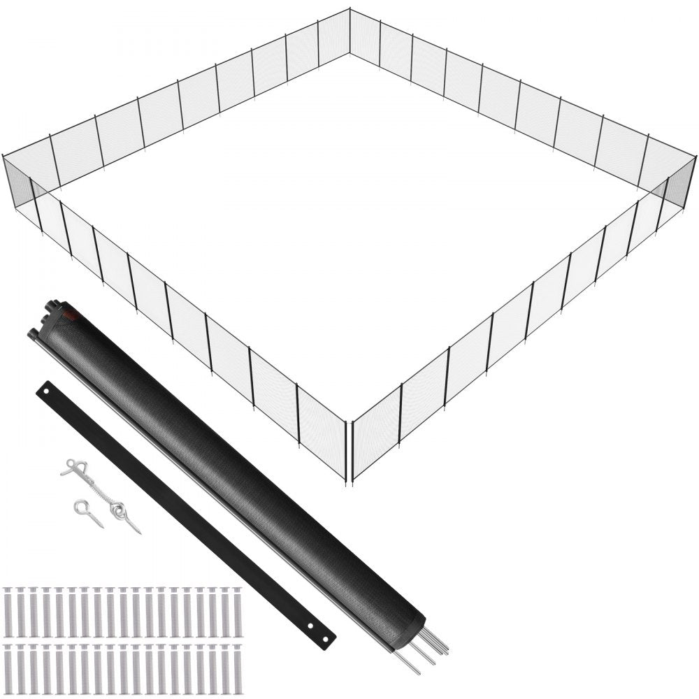 VEVOR Pool Fence, 4 x 108 FT Pool Fences for Inground Pools, Removable Child Safety Pool Fencing, Easy DIY Installation