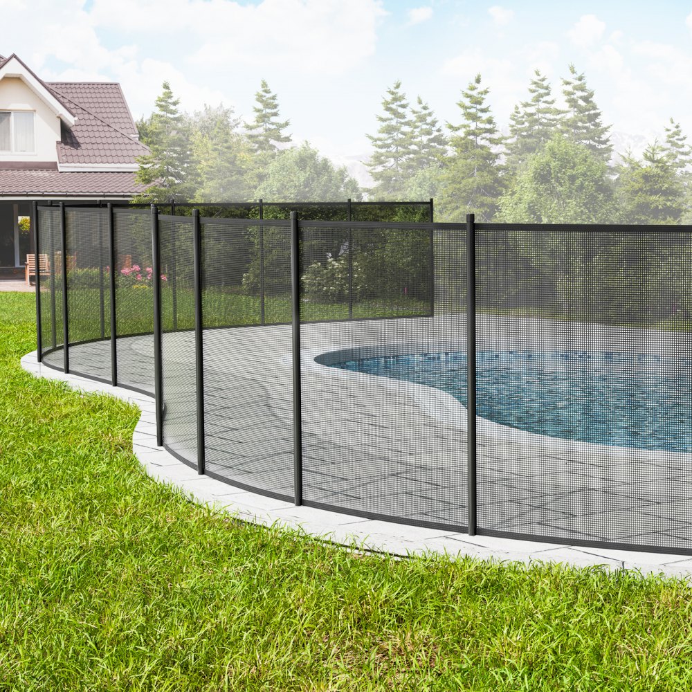 VEVOR Pool Fence, 4 x 12 FT Pool Fences for Inground Pools, Removable Child Safety Pool Fencing, Easy DIY Installation