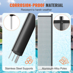 VEVOR Pool Fence, 4 x 48 FT Pool Fences for Inground Pools, Removable Child Safety Pool Fencing, Easy DIY Installation