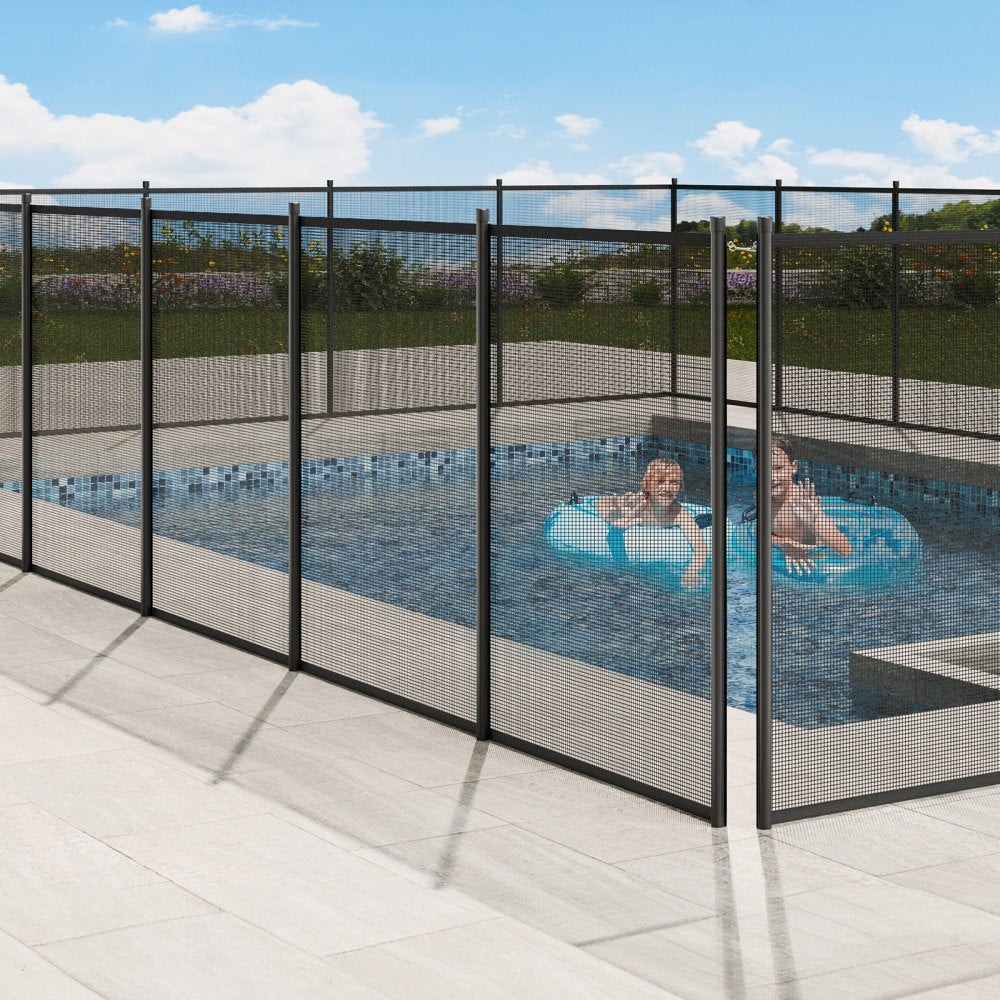 VEVOR Pool Fence, 4 x 72 FT Pool Fences for Inground Pools, Removable Child Safety Pool Fencing, Easy DIY Installation