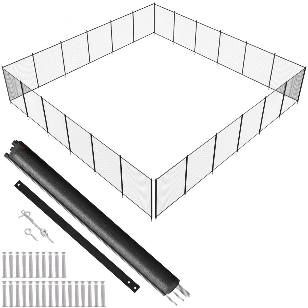 VEVOR Pool Fence, 4 x 72 FT Pool Fences for Inground Pools, Removable Child Safety Pool Fencing, Easy DIY Installation