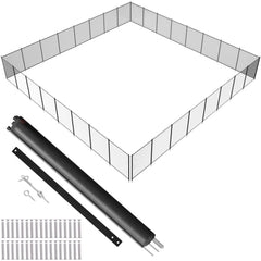 VEVOR Pool Fence, 4 x 96 FT Pool Fences for Inground Pools, Removable Child Safety Pool Fencing, Easy DIY Installation