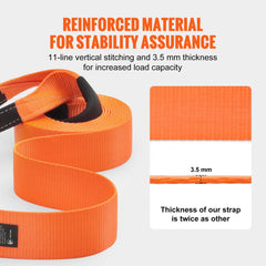 VEVOR Heavy Duty Tow Strap Recovery Kit 3" x 30 ft (MBS-36,000 lbs) Tree Saver Winch Strap, Triple Reinforced Loop &