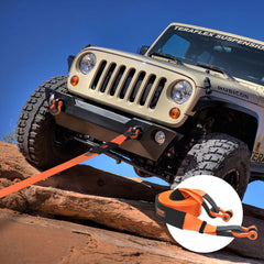 VEVOR Heavy Duty Tow Strap Recovery Kit 3" x 30 ft (MBS-36,000 lbs) Tree Saver Winch Strap, Triple Reinforced Loop &