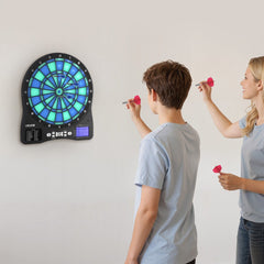 VEVOR Electronic Dart Board, LED-Illuminated Target Dartboard with 48 Games & 500+ Variations, Includes 6 Dart Shafts