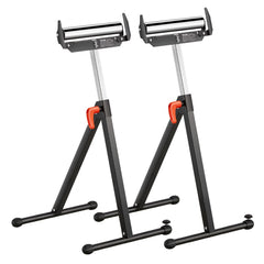 VEVOR 2-Pack Roller Stands, 250 lbs Load Capacity, 27-43 in Adjustable Height, Folding Heavy Duty with Polished Steel