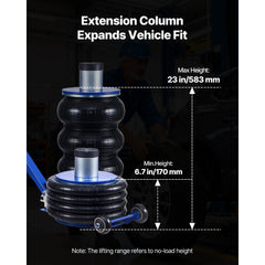 VEVOR Air Jack, 6 Ton/13227 lbs Airbag Jack, Lift Up to 26.5 inch with Heightened Column, Adjustable Handle & Thick