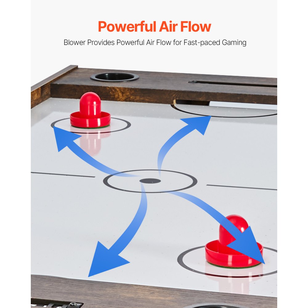 VEVOR 3-in-1 Combo Game Table Set, 54" Air Hockey Table, Multi Combination Table with Air Hockey, Ping Pong, Foosball