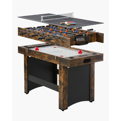VEVOR 3-in-1 Combo Game Table Set, 54" Air Hockey Table, Multi Combination Table with Air Hockey, Ping Pong, Foosball