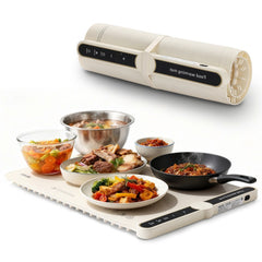 VEVOR Electric Warming Tray, Food Warming Mat for Buffet, Rollable & Portable Silicone Food Warmer with 9 Adjustable