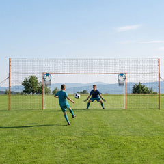 VEVOR Soccer Goal 16 x 7 FT Soccer Goal for Backyard with Iron Frame PE Net, Durable Backstop, Target Net, Ground