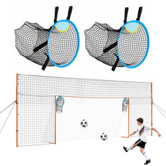 VEVOR Soccer Goal 16 x 7 FT Soccer Goal for Backyard with Iron Frame PE Net, Durable Backstop, Target Net, Ground