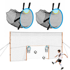 VEVOR Soccer Goal 9 x 5 FT Soccer Goal for Backyard with Iron Frame PE Net, Durable Backstop, Target Net, Ground