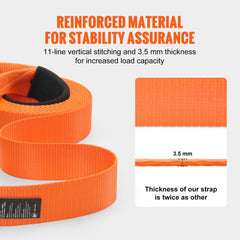 VEVOR Polyester Heavy Duty Tow Strap Recovery Kit 3" x 30 ft (MBS-36,000 lbs) Winch Strap, Triple Reinforced Loop