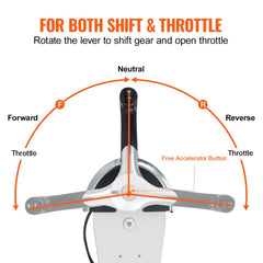 VEVOR Boat Throttle Control, 8M0059686 Top-Mounted Outboard Remote Control Box for Mercury PT 2-Stroke, Marine Throttle