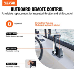 VEVOR Boat Throttle Control, 704-48205-P1 Top-Mounted Outboard Remote Control Box for Yamaha 4-Stroke, Marine Throttle