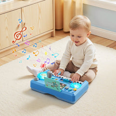 VEVOR Baby DJ Playset for Toddlers 1-3, Educational Musical Table Toys with 133 Sound Sources, Recording and LED DJ