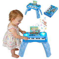 VEVOR Baby DJ Playset for Toddlers 1-3, Educational Musical Table Toys with 133 Sound Sources, Recording and LED DJ