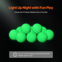 VEVOR Marble Run Set, 150 Piece Marble Maze Building Block Brain Game, with 10 Glow in the Dark Marbles + 40 Glass