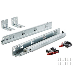 VEVOR 6 Pairs of 15 Inch Drawer Bottom Side Mount Rails, Heavy Duty Full Ball Bearing Extension Steel Track, Soft-Close
