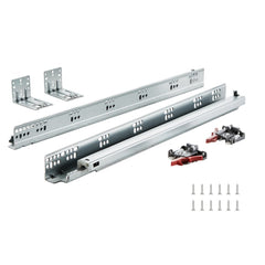 VEVOR 6 Pairs of 21 Inch Drawer Bottom Side Mount Rails, Heavy Duty Full Ball Bearing Extension Steel Track, Soft-Close