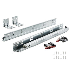 VEVOR 6 Pairs of 18 Inch Drawer Bottom Side Mount Rails, Heavy Duty Full Ball Bearing Extension Steel Track, Soft-Close