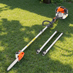 VEVOR Gas Pole Saw, 43CC 2 Stroke Gas Powered Pole Saws with 12 in Cutting Bar, Cordless Tree Trimmer with Rotatable