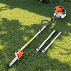 VEVOR Gas Pole Saw, 43CC 2 Stroke Gas Powered Pole Saws with 10 in Cutting Bar, Cordless Tree Trimmer with Rotatable