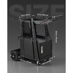 VEVOR Welding Cart, 2-Tier Heavy Duty Welder Cart with Anti-Theft Lockable Cabinet, 265LBS Weight Capacity, 360° Swivel