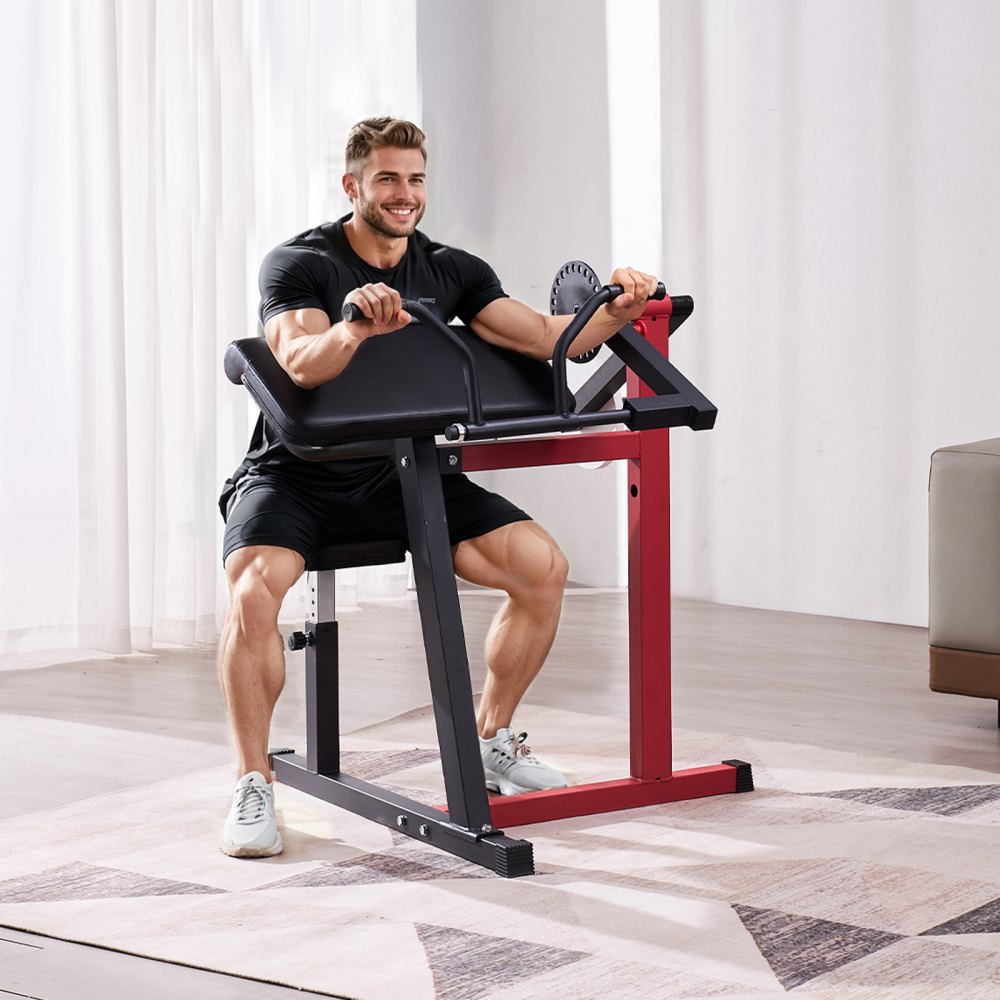 VEVOR Preacher Curl Machine, 2 in 1 Bicep Curl Machine and Triceps Extension Machine, Seated Arm Isolated Bicep