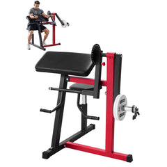 VEVOR Preacher Curl Machine, 2 in 1 Bicep Curl Machine and Triceps Extension Machine, Seated Arm Isolated Bicep