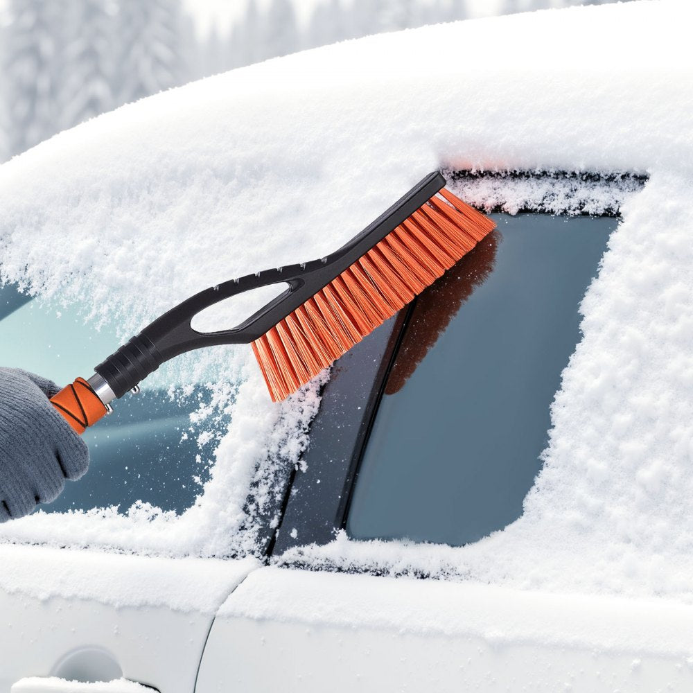 VEVOR Snow Brush and Ice Scrapers for Car Windshield, 27-inch Aluminum Snow Scraper Removal Tool with Foam Grip &