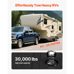 VEVOR Gooseneck Ball Hitch, Compatible with 2-5/16 Inch Hitch Replacement Ball, Gooseneck Trailer Hitch Up to 30,000