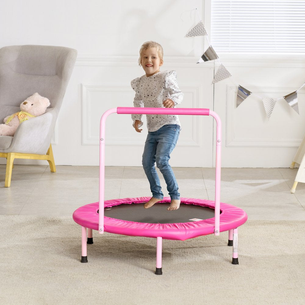 VEVOR 36" Kids Trampoline, 3FT Indoor Outdoor Trampoline, Foldable Mini Trampoline with Handle, Rebounder Trampoline