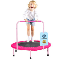 VEVOR 36" Kids Trampoline, 3FT Indoor Outdoor Trampoline, Foldable Mini Trampoline with Handle, Rebounder Trampoline