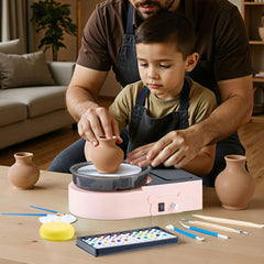 VEVOR Mini Pottery Wheel, 6 inch Turntable, Forward and Reverse Rotation, Adjustable Speed, Electric Clay Wheel for