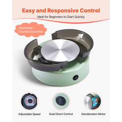 VEVOR Mini Pottery Wheel, 6 inch Turntable, Forward and Reverse Rotation, Adjustable Speed, Electric Clay Wheel for