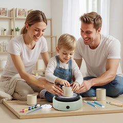 VEVOR Mini Pottery Wheel, 6 inch Turntable, Forward and Reverse Rotation, Adjustable Speed, Electric Clay Wheel for