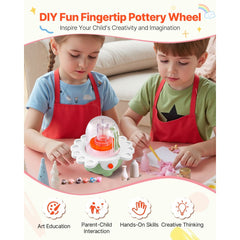 VEVOR Mini Pottery Wheel, 2 in and 3 in Turntables, Adjustable Speed, Electric Clay Wheel for Kids and Beginners