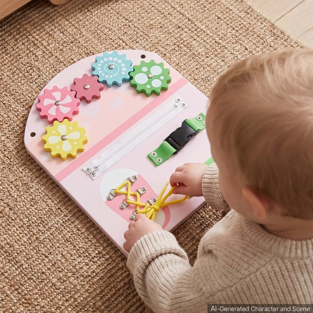 VEVOR Wall Busy Board, 14-in-1 Castle Montessori Sensory Activity Panels, Learning Activity Center for Daycare