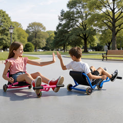 VEVOR Ride on Scooter 150 lbs Swing Side-to-Side for Amazing Riding Blue, for Ages 4+, Powered by Zig-Zag Motion, Ride