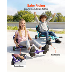 VEVOR Ride on Scooter 150 lbs Swing Side-to-Side for Amazing Riding Green, for Ages 4+, Powered by Zig-Zag Motion, Ride