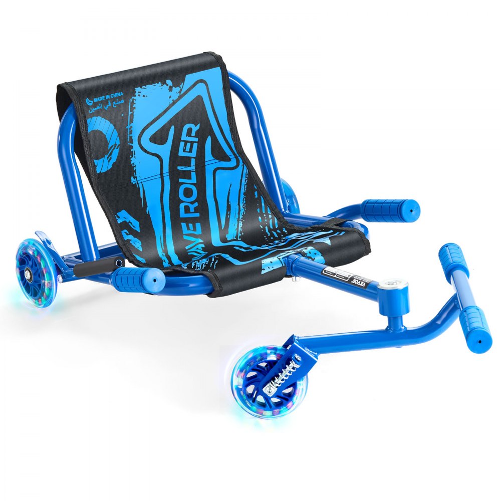 VEVOR Ride on Scooter 132 lbs Swing Side-to-Side for Amazing Riding Blue, for Ages 4+, Powered by Zig-Zag Motion, Ride