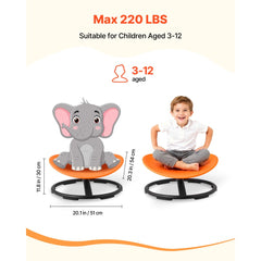 VEVOR Kids Swivel Chair, 220 lbs Capacity, Sensory Spinning Chair, Autistic Kids Sensory Toy Seat with Non-Slip Metal